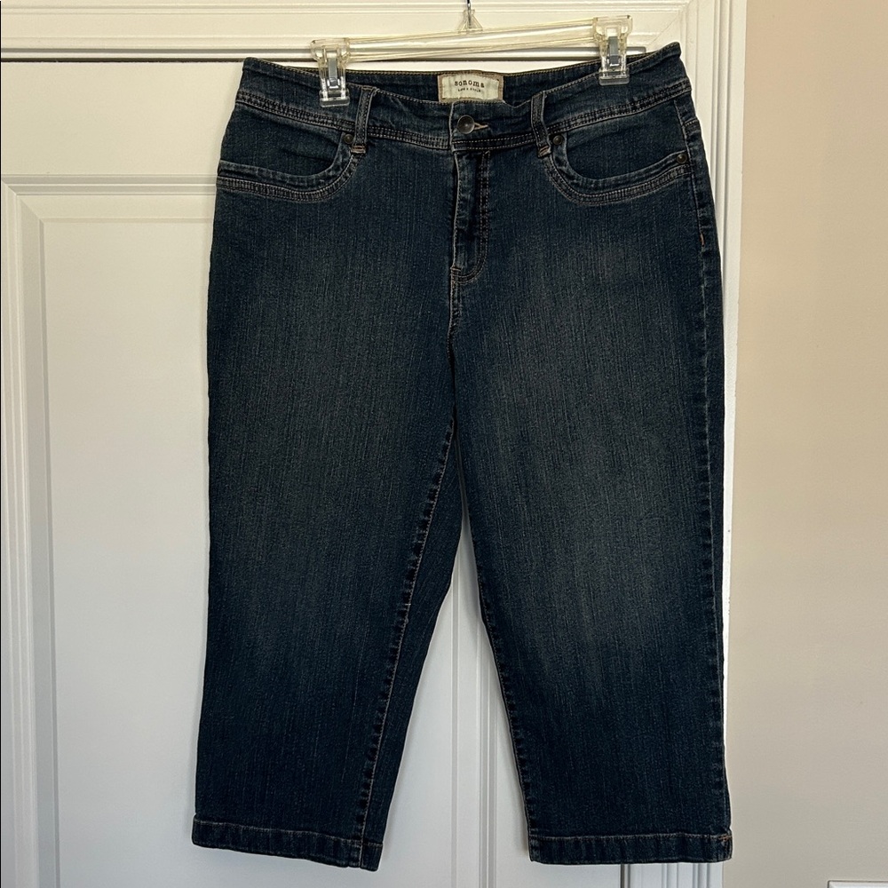 Sonoma Dark Indigo Cropped Capris Jeans